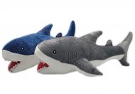 Grey Plush Stuffed Shark, 40/Box, MOQ-6