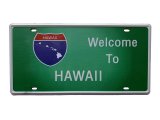 Metal Hawaii License Plate Hang Sign 12"x6" (30x15cm)