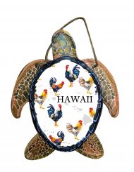 Metal Hawaii Sea Turtle Hang Sign 12"x10"(31x24.5cm)